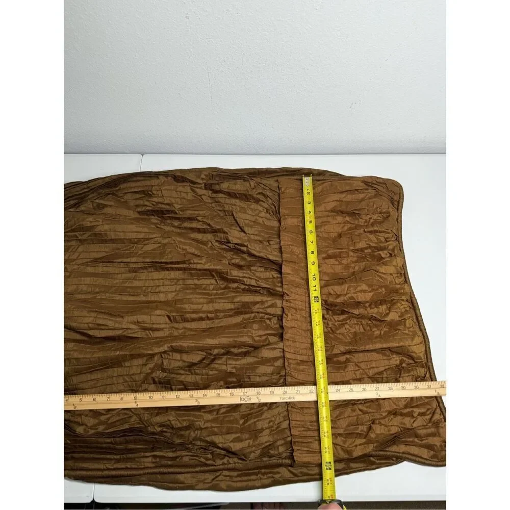 El Dorado Furniture Silk Pleated Pillow Sham Hazil Accent Gold Size 24”X31”